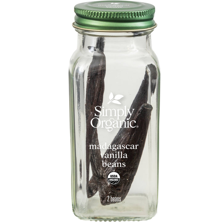 Pure Madagascar Vanilla Beans, Certified Organic, 2 Count