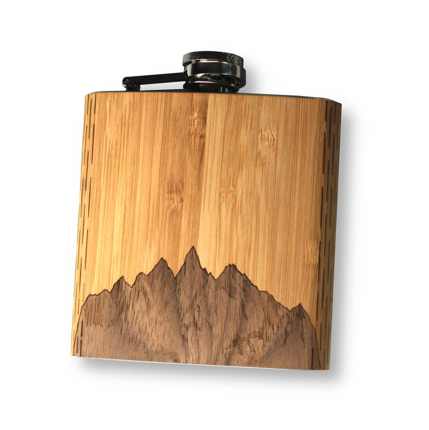 6 oz. Wooden Hip Flask – Real Wood Wrapped Stainless Steel Flask, Handcrafted in the USA