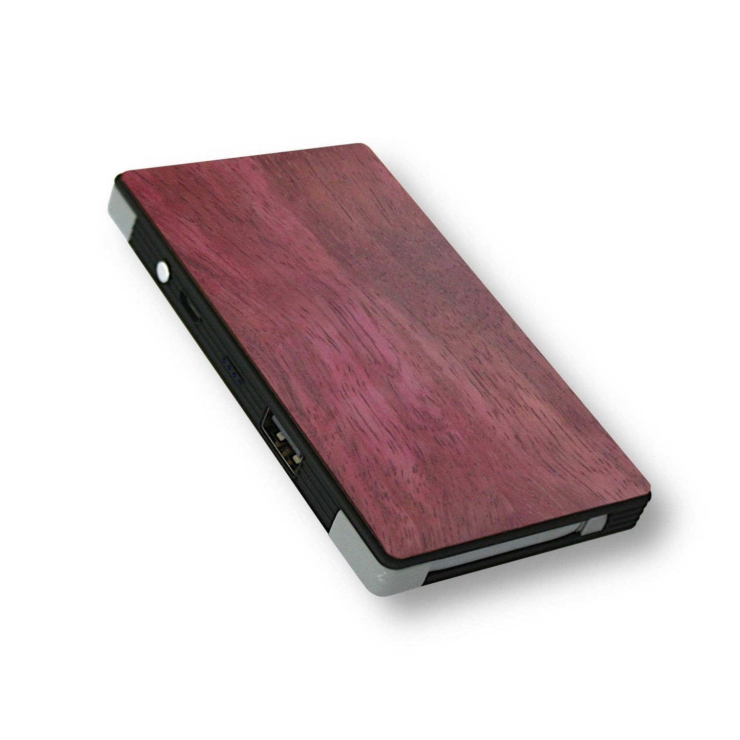Slim Dual Wooden Power Bank – Ultra-Slim Portable Charger with Dual USB Output