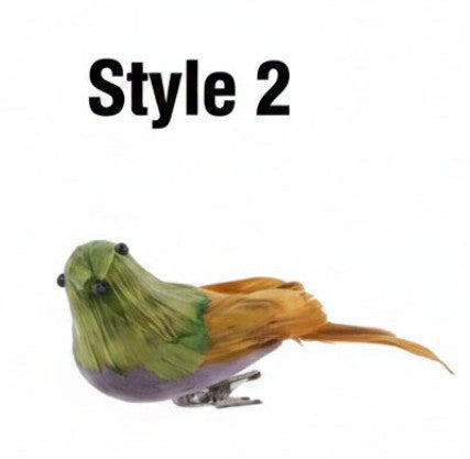 Feather Bird with Clip, 2 Style Options