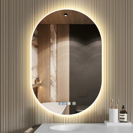 30x20 in LED Bathroom Mirror with Anti-Fog and Lights