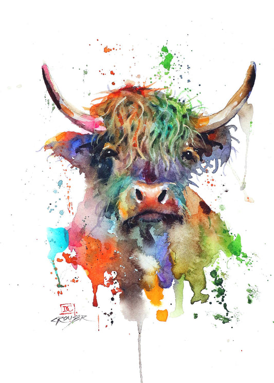 5 x 7" Greeting Card  'HIGHLAND COW'