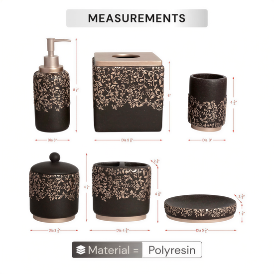 Bathroom Set – Stella, 6 Piece