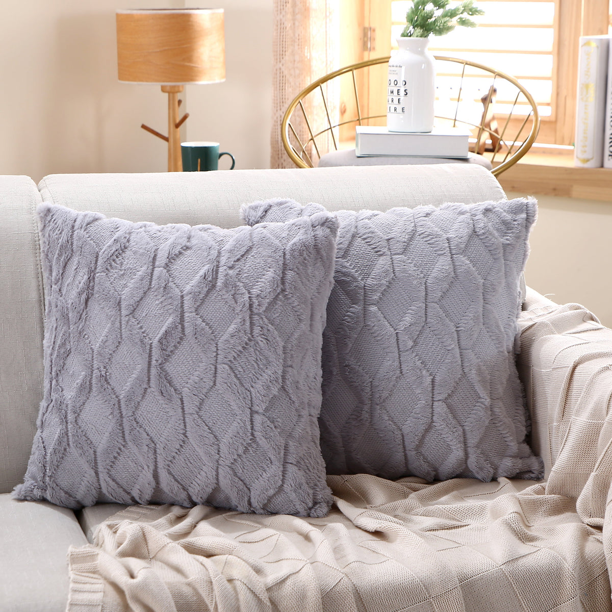 18"x18" Throw Pillow FULL set of cover and insert  Wide Variety of Colors reversable
