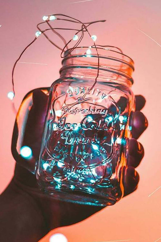 30 LED Silver Copper Fairy Lights - Battery Operated
