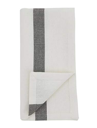 Banded Design Cotton Cloth Napkins 20" W x 20" L, Set of 4 - Striped Dinner Napkins for Home Décor, Dining Table, Banquet, Family Gathering, Everyday Use, and Special Occasion