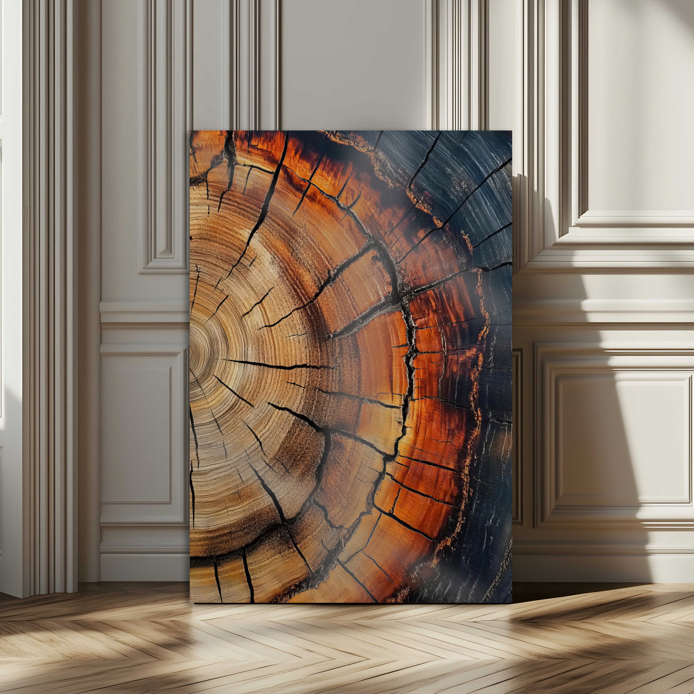 Rustic Wood Wall Art Canvas Print – Framed Nature Earthy