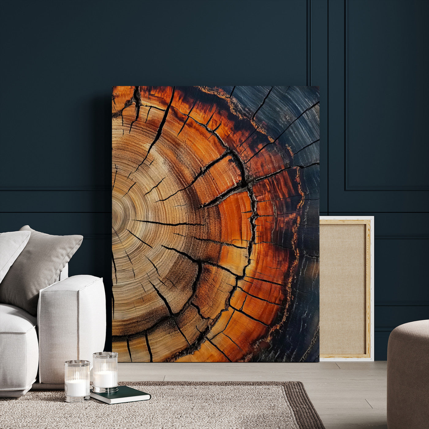 Rustic Wood Wall Art Canvas Print – Framed Nature Earthy
