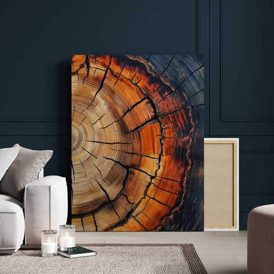 Rustic Wood Wall Art Canvas Print – Framed Nature Earthy
