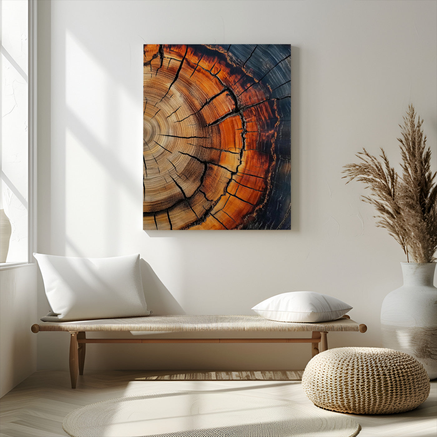 Rustic Wood Wall Art Canvas Print – Framed Nature Earthy
