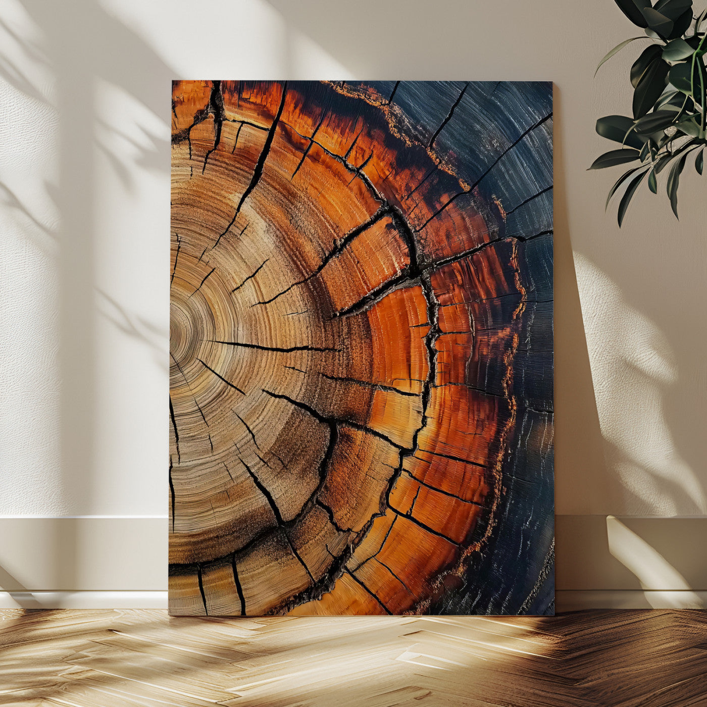 Rustic Wood Wall Art Canvas Print – Framed Nature Earthy