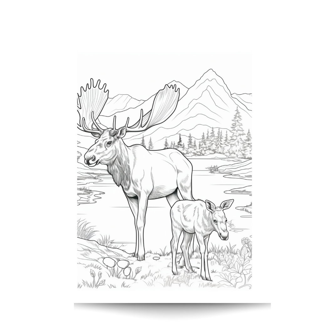 Alaskan Wildlife Adult Coloring Book