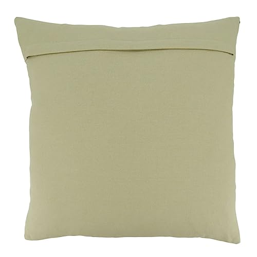 Fennco Styles Stripe Design Cotton Decorative Throw Pillow - Brown Woven Square Cushion for Home, Couch, Living Room, Bedroom, Office and Holiday Décor