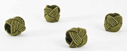 Fennco Styles Classic Braided Jute Burlap Napkin Rings - Set of 4