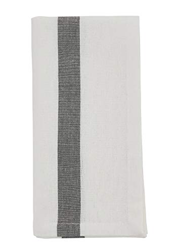 Banded Design Cotton Cloth Napkins 20" W x 20" L, Set of 4 - Striped Dinner Napkins for Home Décor, Dining Table, Banquet, Family Gathering, Everyday Use, and Special Occasion