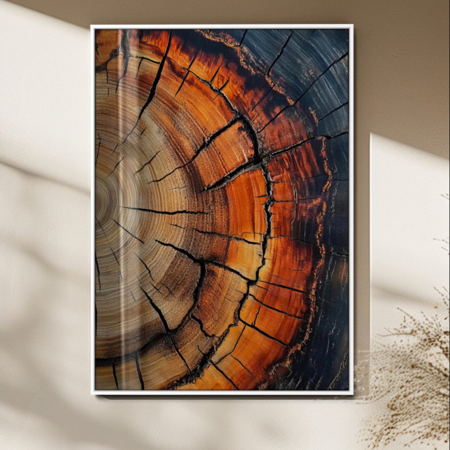 Rustic Wood Wall Art Canvas Print – Framed Nature Earthy
