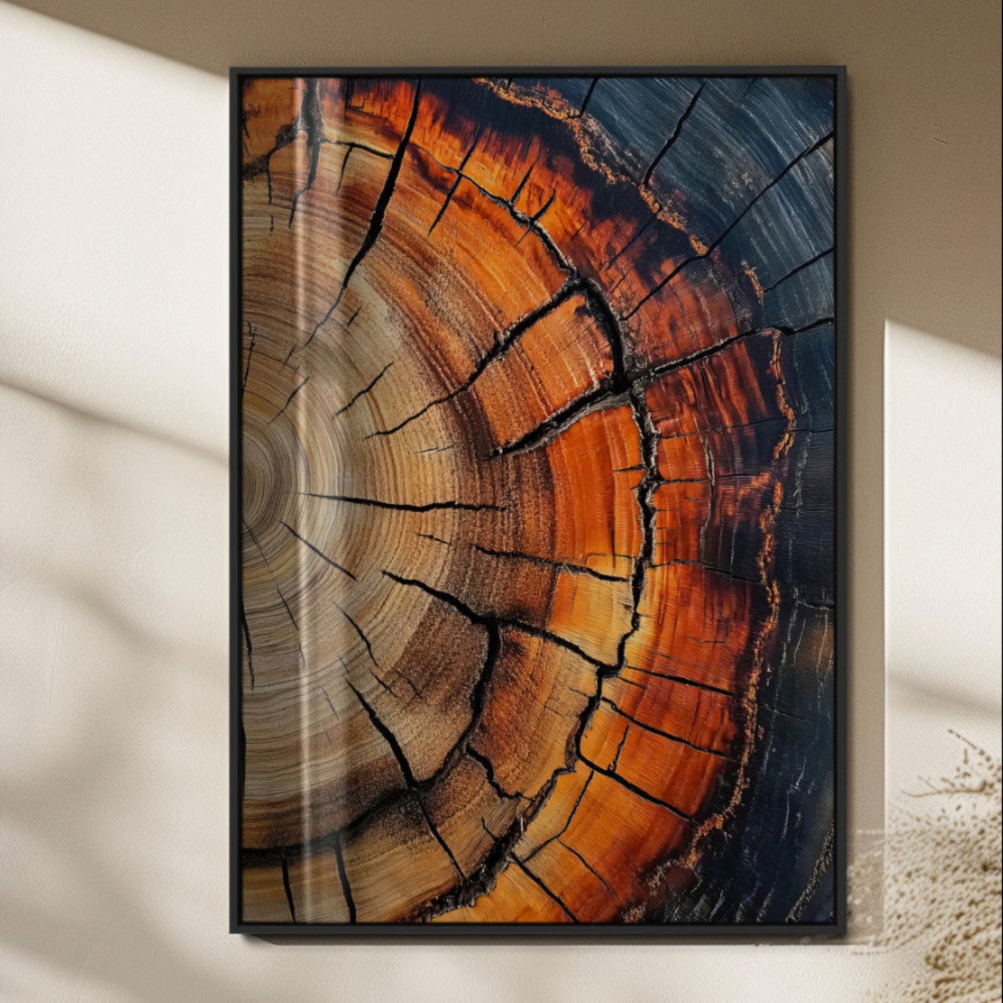 Rustic Wood Wall Art Canvas Print – Framed Nature Earthy