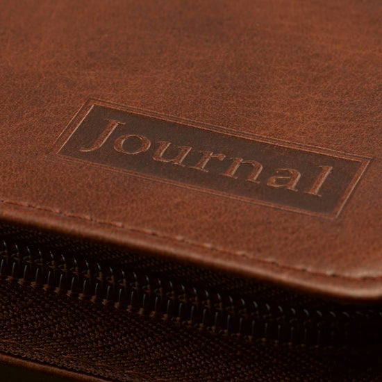 Journal Classic Zip Brown Two-tone Strong & Courageous