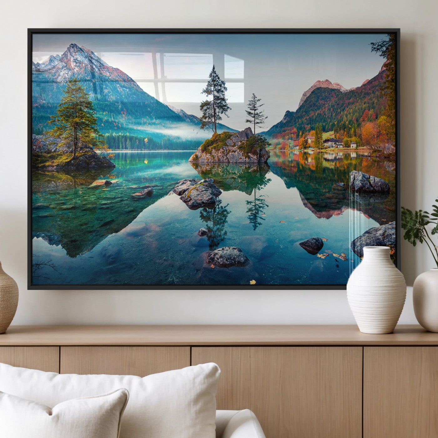 Crystal Clear Lake Wall Art | Mountains Wall Art Canvas | 3
