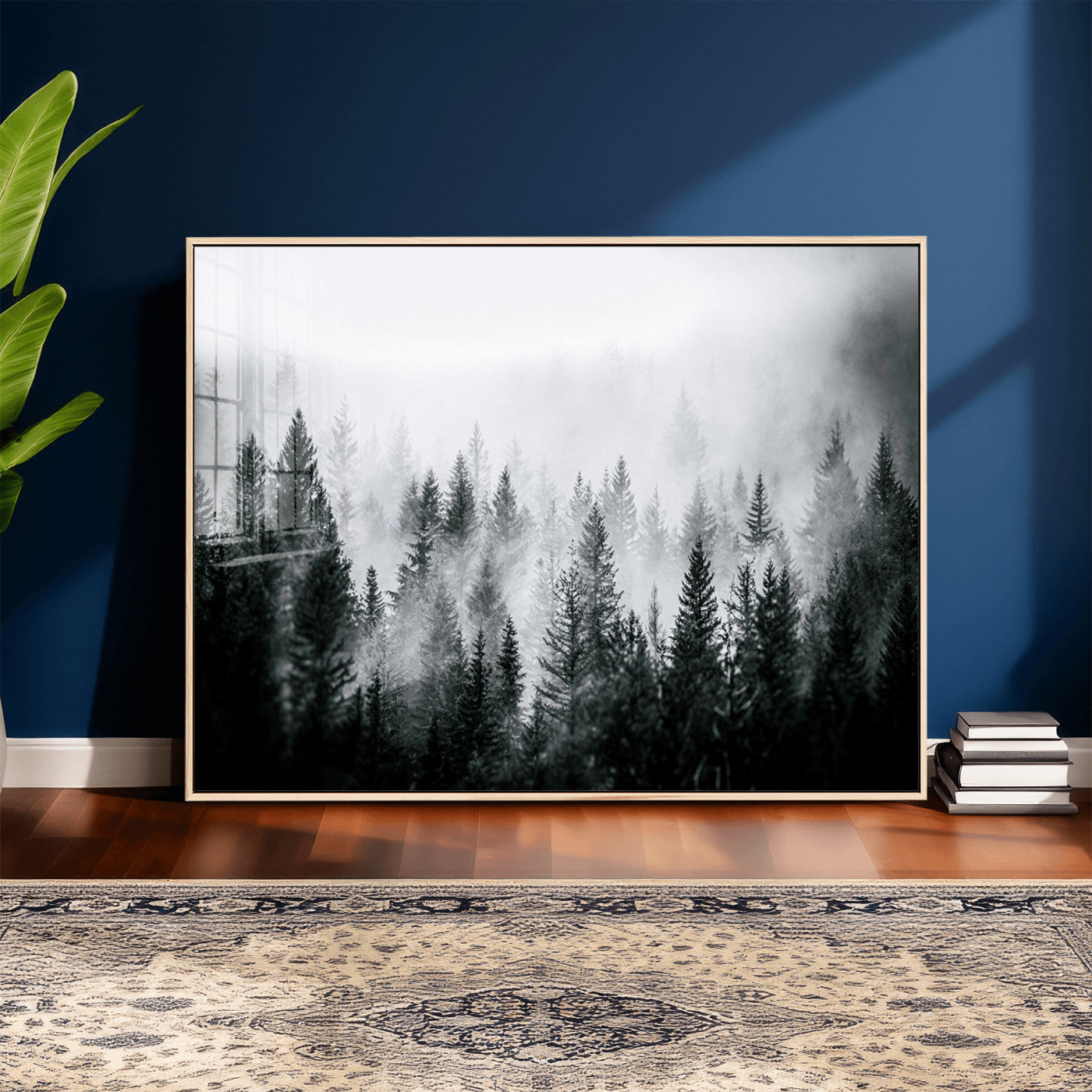 Foggy Forest Wall Art Canvas Print – Mountain Woodland