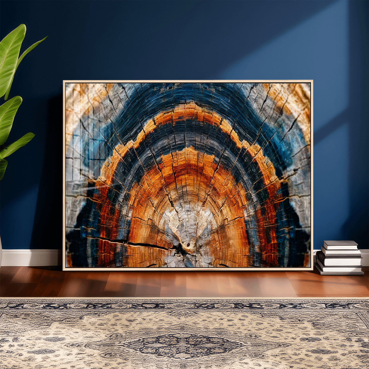 Abstract Wood Grain Canvas Print, Tree Ring Pattern Wall