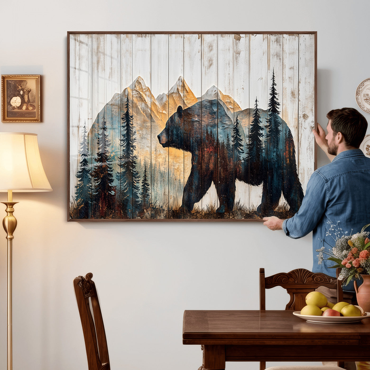 Rustic Bear Wall Art - Grizzly 399 Bear Wall Art - Mountain