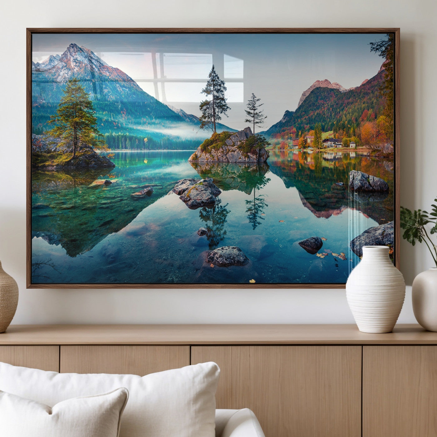 Crystal Clear Lake Wall Art | Mountains Wall Art Canvas | 3