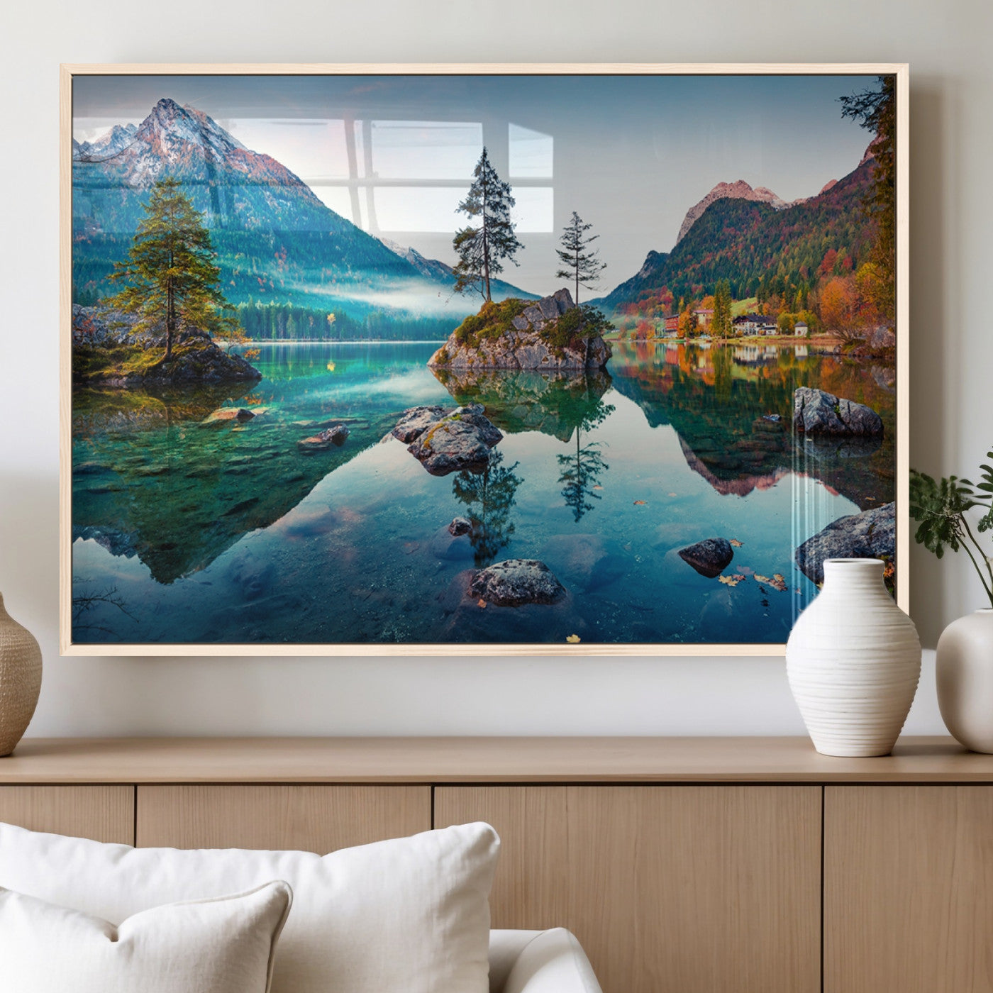 Crystal Clear Lake Wall Art | Mountains Wall Art Canvas | 3