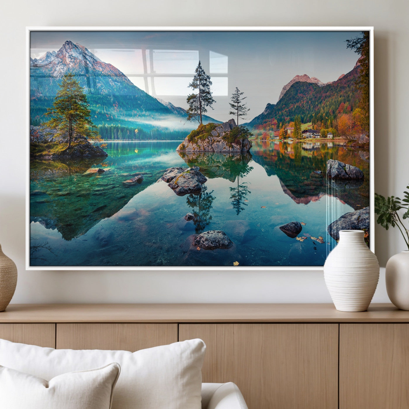 Crystal Clear Lake Wall Art | Mountains Wall Art Canvas | 3