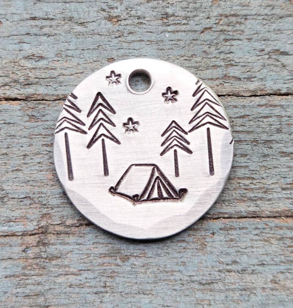 "Northport" hand-stamped key chains, 5 designs