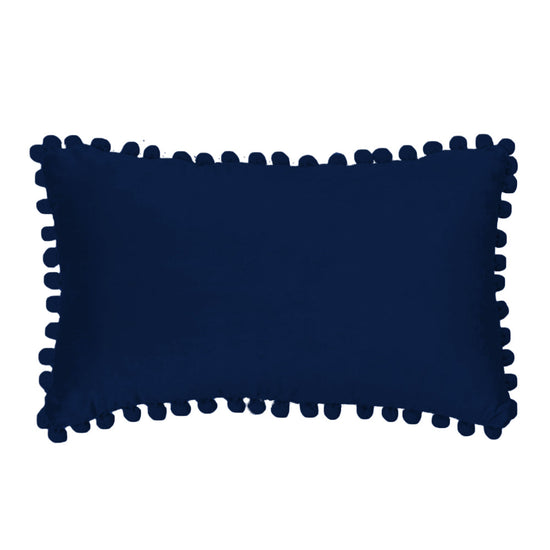 Rectangular Pompoms Throw Pillow cover and 330g insert size 12"x20" lumbar pillow, Dark Green, 12X20 – Fancy & Stacy