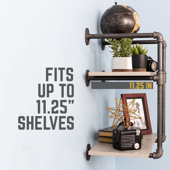 2 -Tier Wall Mounted Shelf By PIPE DECOR