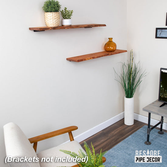 RESTORE Sunset Cedar 36 in. Live Edge Wood Shelf (Wood Only)