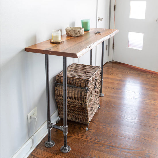 RESTORE Sunset Cedar Solid Live Edge Wood Console Table