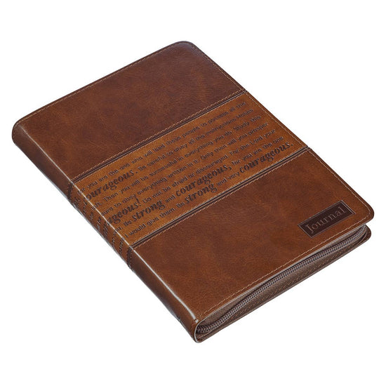 Journal Classic Zip Brown Two-tone Strong & Courageous