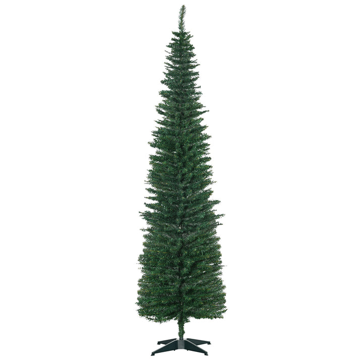 HOMCOM 7' Artificial Pencil Christmas Tree, Christmas tree for living room, entryway or seasonal display
