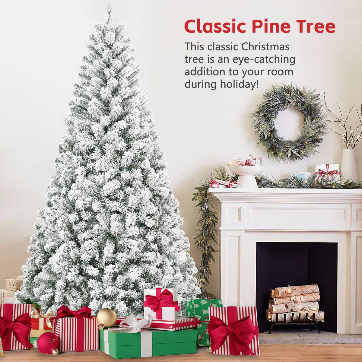 7FT Flocked Christmas Tree
