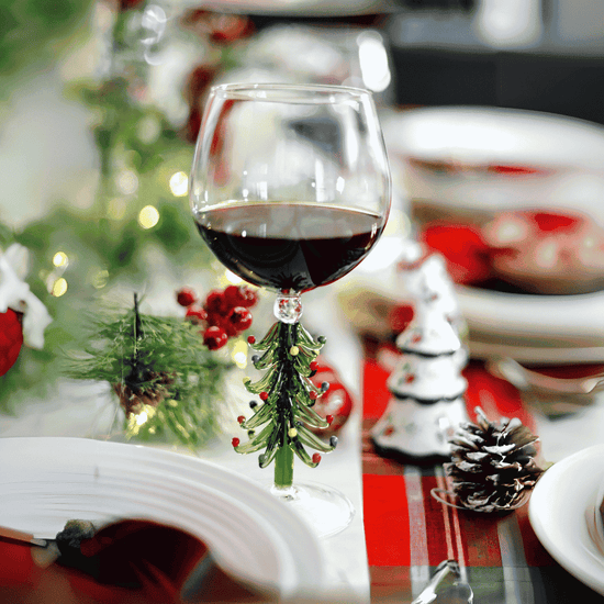 3D Christmas Tree Wine Glasses