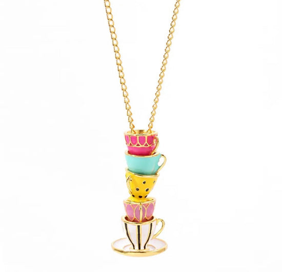 Mad Hatter Tea Cup Necklace
