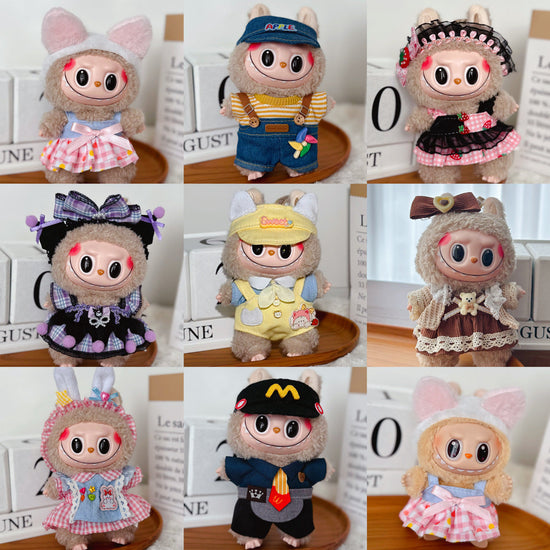 [Clothes Only]15-17 cm Labubu Sitting Party Doll Clothes Cute Set Clothes