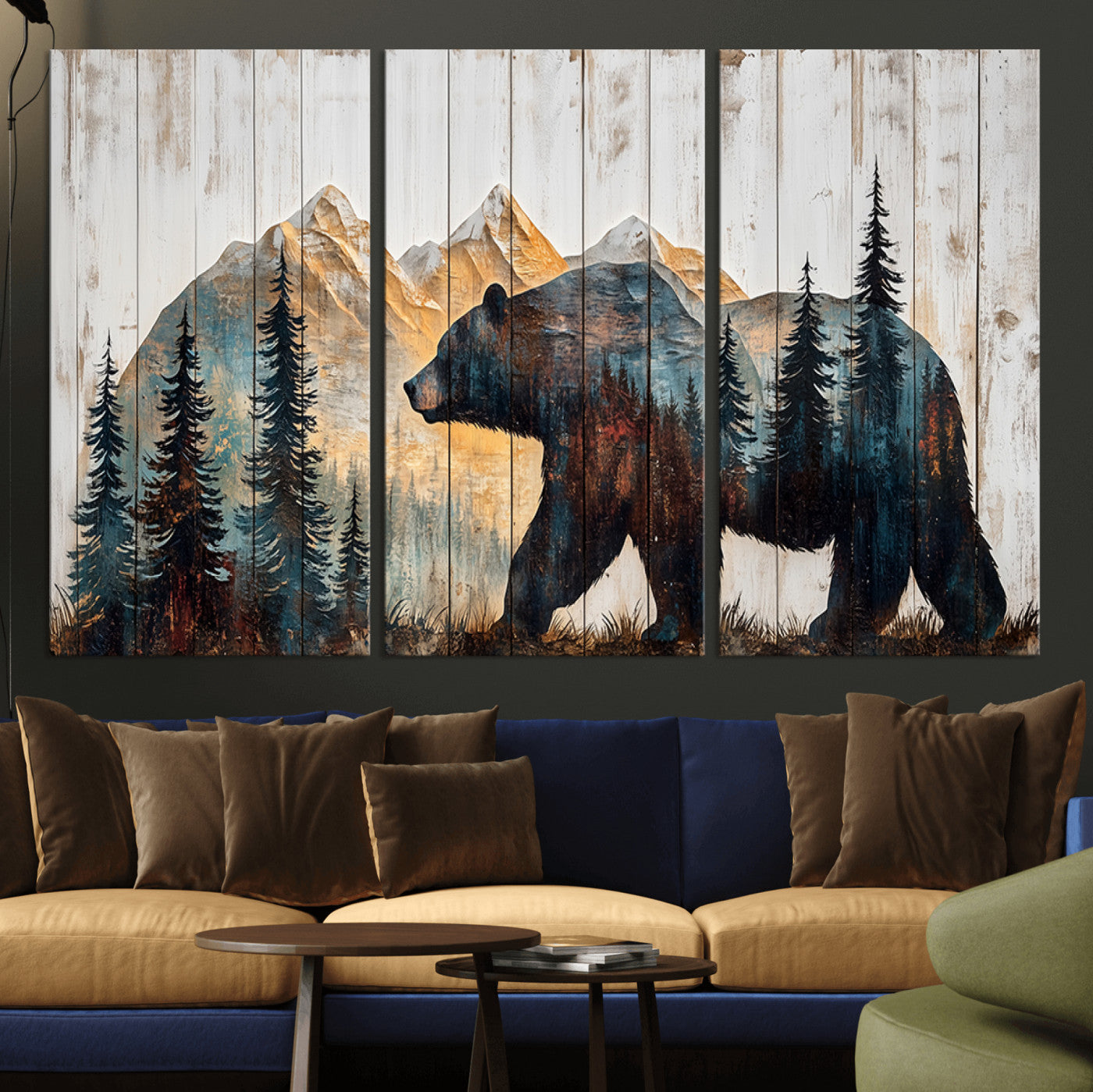 Rustic Bear Wall Art - Grizzly 399 Bear Wall Art - Mountain