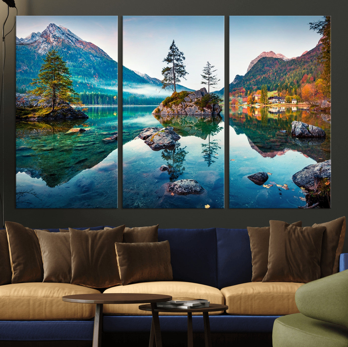 Crystal Clear Lake Wall Art | Mountains Wall Art Canvas | 3