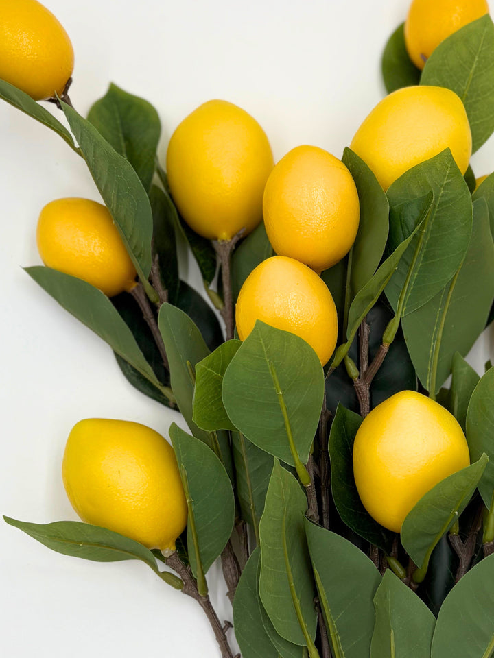 Artificial Lemon Stems - Bundle of 3