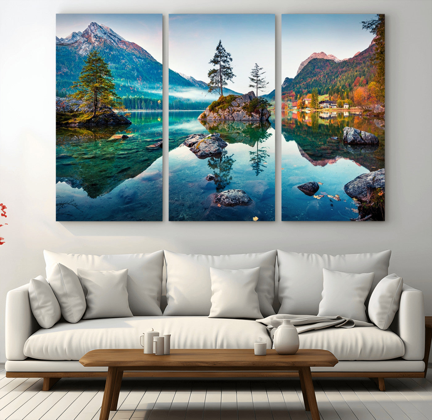 Crystal Clear Lake Wall Art | Mountains Wall Art Canvas | 3