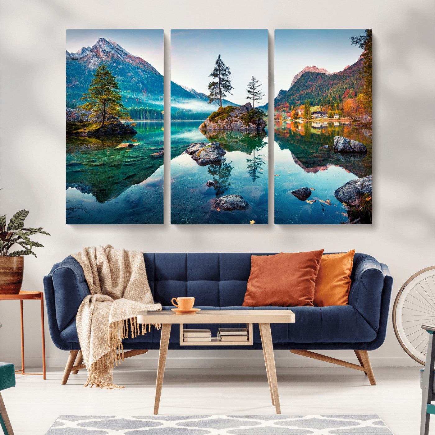 Crystal Clear Lake Wall Art | Mountains Wall Art Canvas | 3