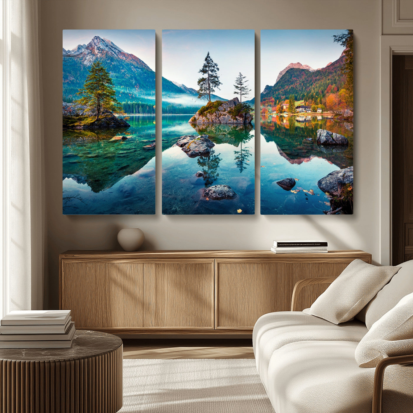 Crystal Clear Lake Wall Art | Mountains Wall Art Canvas | 3