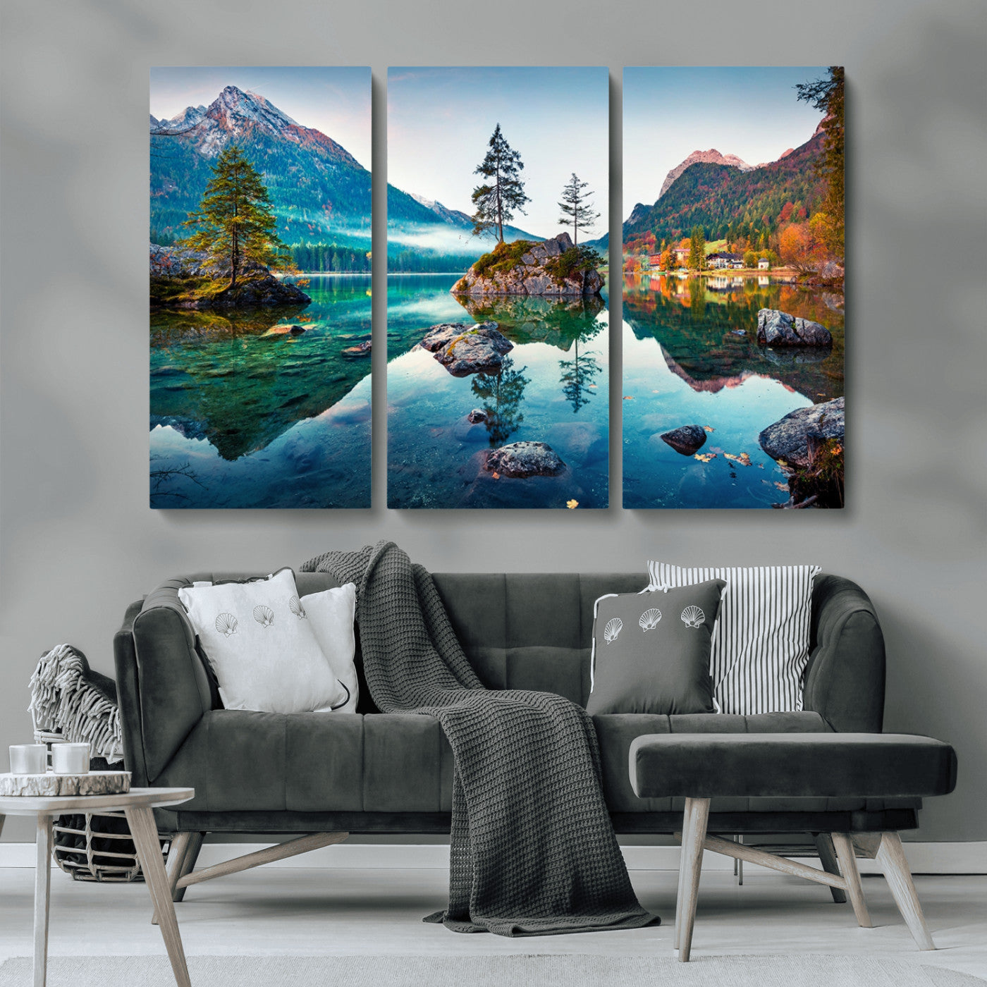 Crystal Clear Lake Wall Art | Mountains Wall Art Canvas | 3
