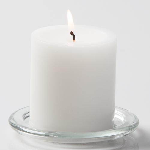 Pillar Candle 3in - White