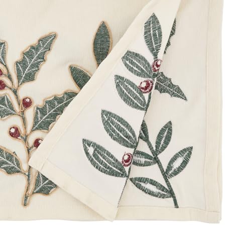 Festive Holly Berry Table Runner 16" W x 72" L — decorative table accent for dining room styling online gift shop find