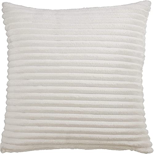 Fennco Styles Plush Faux Rabbit Fur Throw Pillow 18" W x 18" L – Cushion for Couch, Bedroom, Living Room and Office Décor